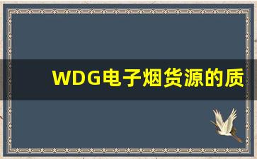 WDG电子烟货源的质量把控，确保产品符合标准