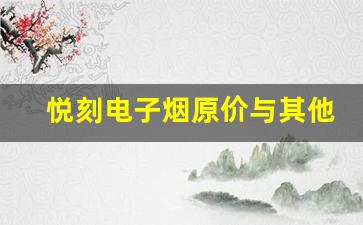 悦刻电子烟原价与其他品牌的比较，哪款更具性价比？