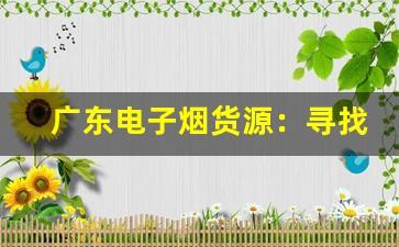 广东电子烟货源：寻找优质供应商的秘诀
