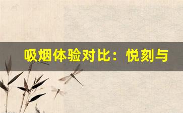 吸烟体验对比：悦刻与RELX烟雾效果分析