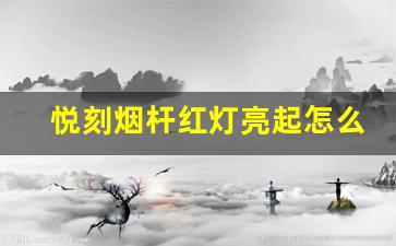 悦刻烟杆红灯亮起怎么办？三步搞定